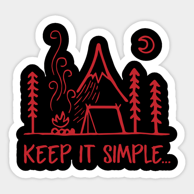 keep it simple Sticker by Flickering_egg